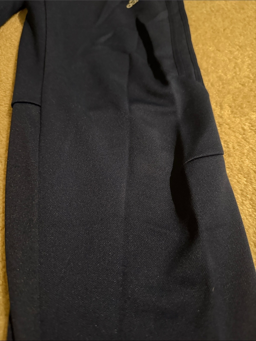 adidas Navy Track Pants with White Logo - Picture 7 of 13